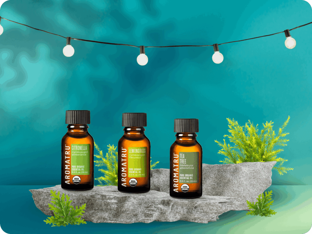 Organic Citronella, Organic Lemongrass, Organic Tea Tree
