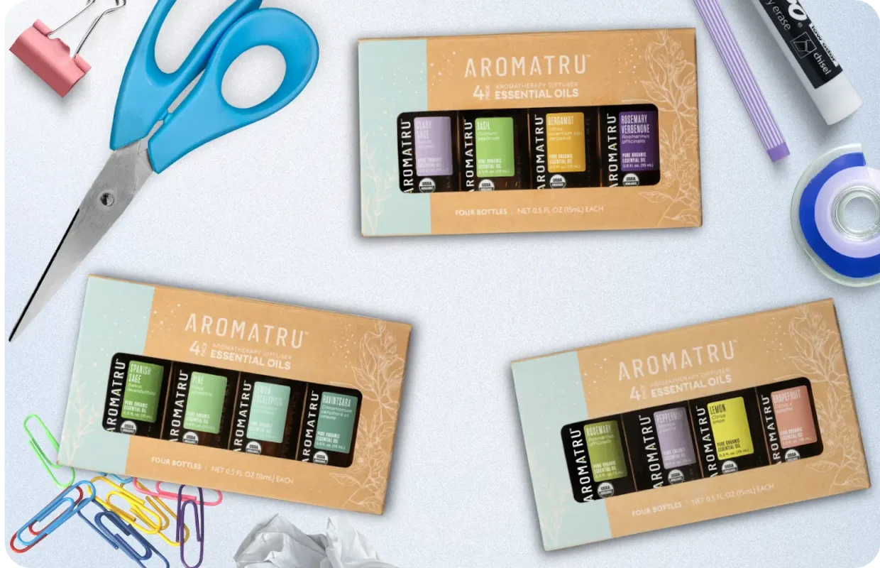 blue scissors and AromaTru